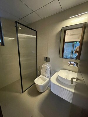 Bathroom in 2 BHK Apartment at Axis The Palm, Indiranagar – for Rent