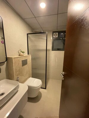 Bathroom in 2 BHK Apartment at Axis The Palm, Indiranagar – for Rent