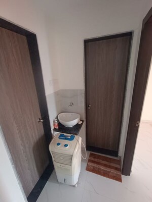 Bathroom in 1 BHK Apartment at Metropolis Bayside, Kasarvadavali – for Rent