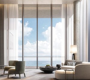 Living Room in 5 BHK Apartment at Lodha Avalon, Juhu – for Sale