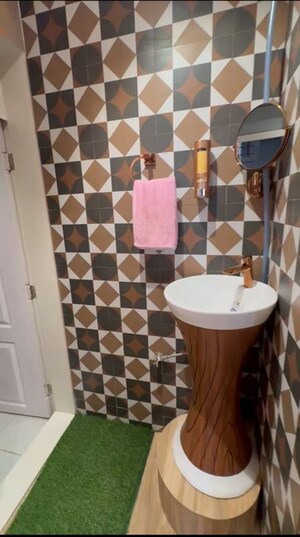 Bathroom in 1 BHK Apartment at Puranik Aarambh, Ghodbunder Road – for Rent