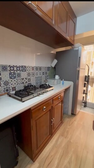 Kitchen in 1 BHK Apartment at Puranik Aarambh, Ghodbunder Road – for Rent