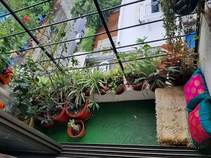 Balcony in 3 BHK Apartment at Poonam Heights, Goregaon West – for Rent