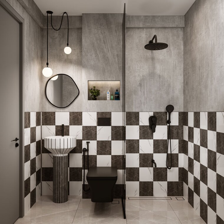 Attached Bathroom, tharwani-majestic-towers 3 Bedroom 1050 Sq.Ft. Apartment In Kalyan West Thane 10485073
