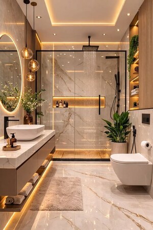 Bathroom in 3 BHK Independent House at Gulmohar Park – for Sale