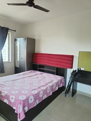 Bedroom in 3 BHK Apartment at Manav Silver Skyscapes, Wakad – for Rent