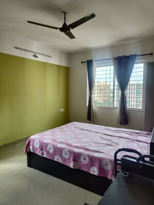 Bedroom in 3 BHK Apartment at Manav Silver Skyscapes, Wakad – for Rent
