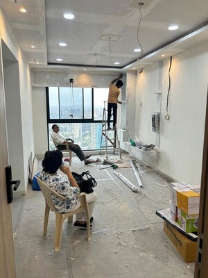 Team Area in 1 BHK Apartment at Prescon Midtown Bay, Mahim West – for Rent