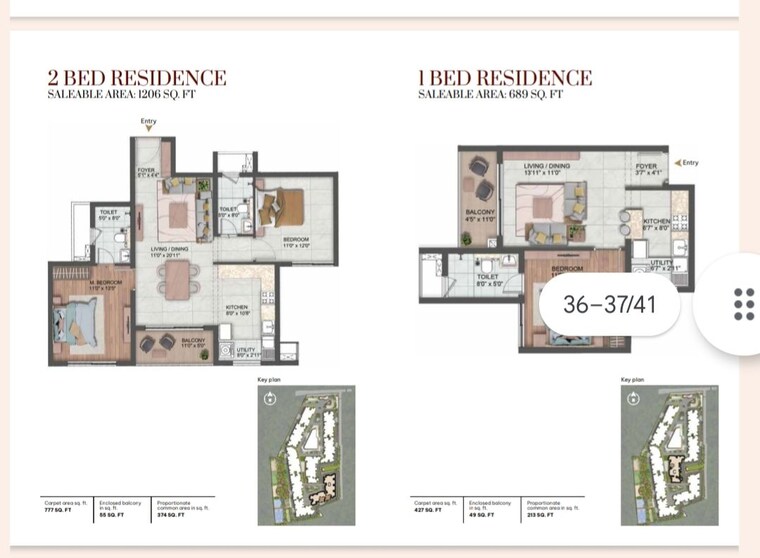Floor Plan, ckpc-winds-of-change 2 Bedroom 1206 Sq.Ft. Apartment In Yelahanka Bangalore 10485897