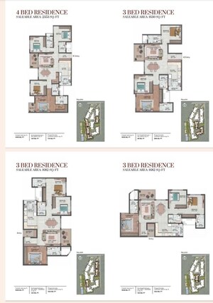 Floor Plan in 3 BHK Apartment at CKPC Winds of Change, Yelahanka – for Sale