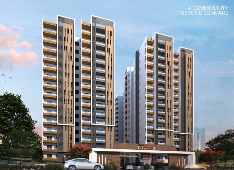 Entrance, bricks-skywoods 3 Bedroom 1980 Sq.Ft. Apartment In Tellapur Hyderabad 10486182