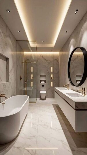 Attached Bathroom in 2 BHK Builder Floor at Chittaranjan Park – for Rent