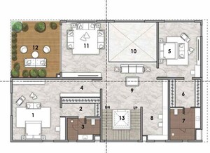 Floor Plan in 5 BHK Villa at Rushikonda – for Sale