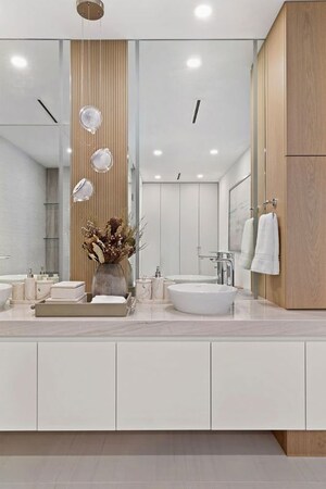 Bathroom in 3 BHK Builder Floor at Chanakyapuri – for Rent