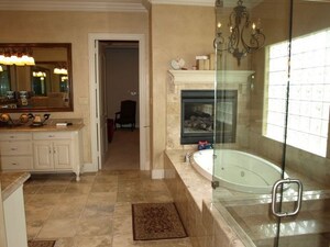 Bathroom in 3 BHK Builder Floor at Chanakyapuri – for Rent