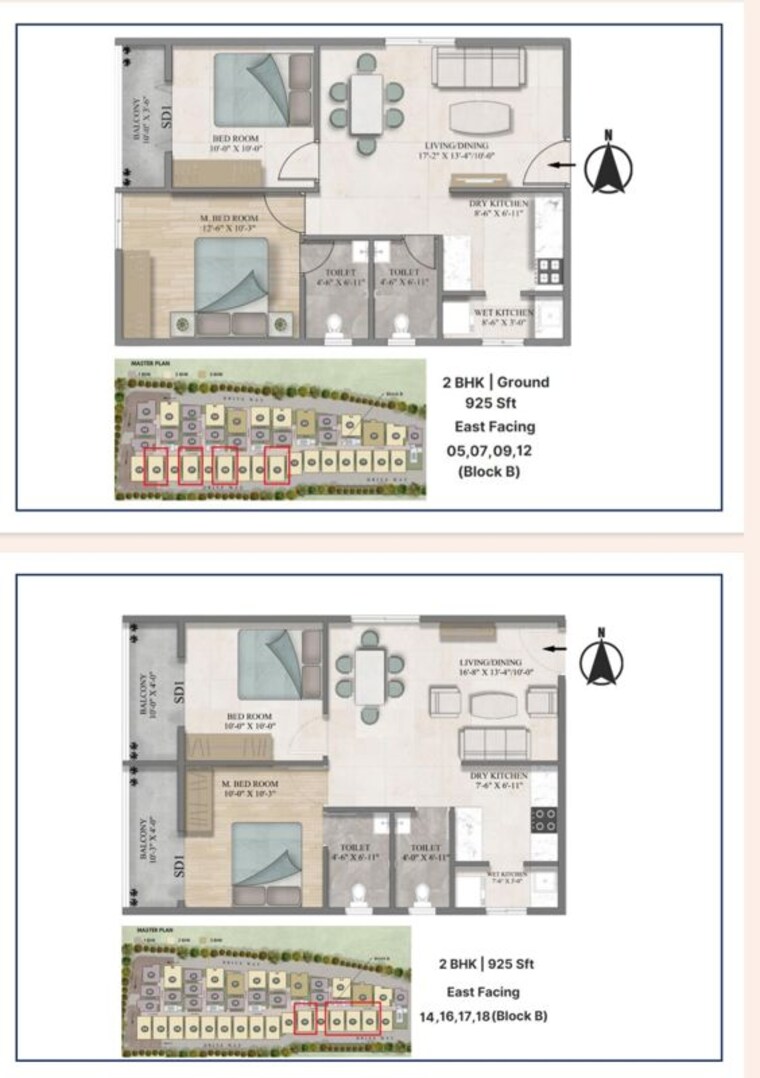 Floor Plan, sanvi-aero-gardens 2 Bedroom 925 Sq.Ft. Apartment In Kannamangala Bangalore 10486903
