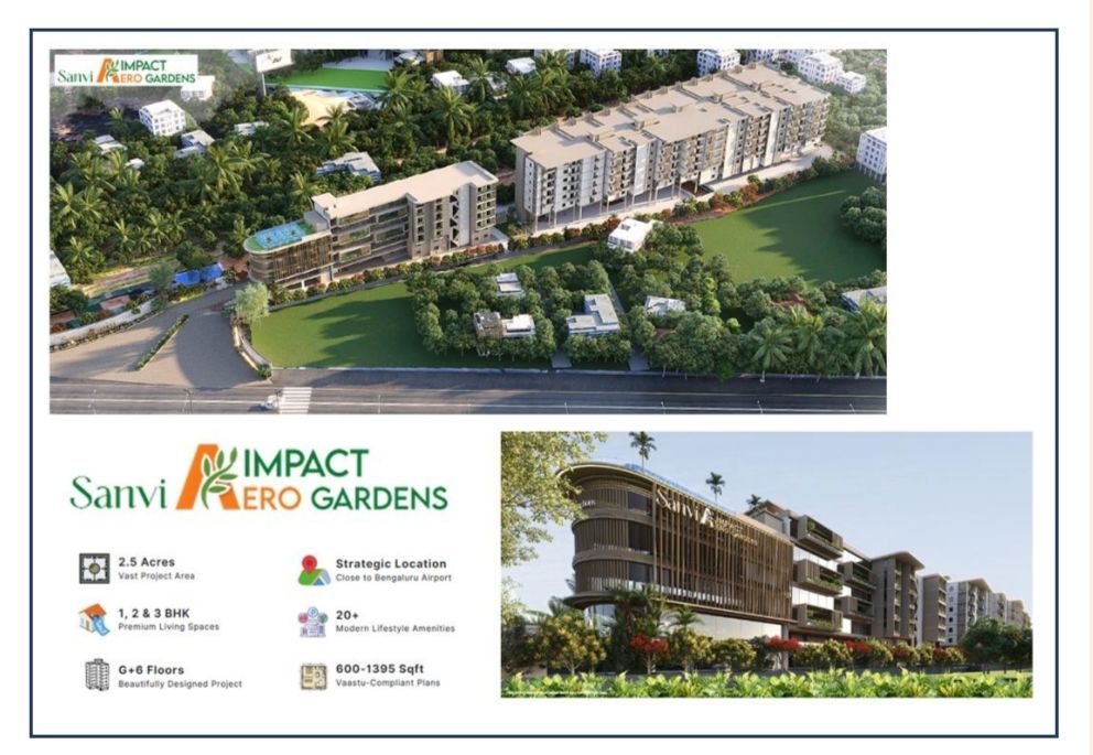 2 BHK 925 Sq.Ft. Apartment in Sanvi Aero Gardens