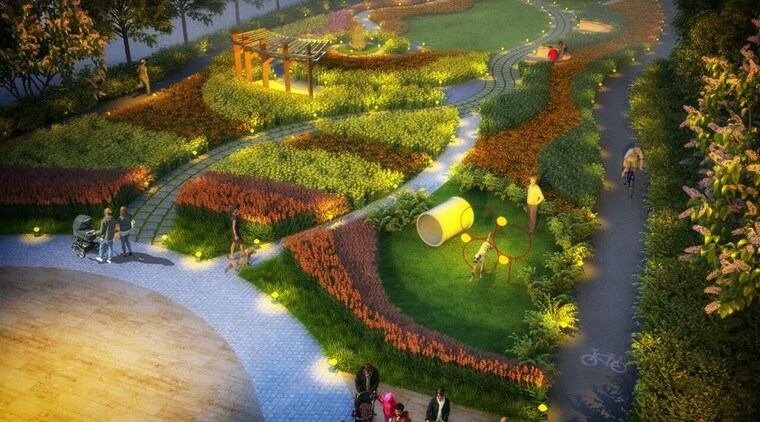 Garden, arihant-akanksha 1 Bedroom 730 Sq.Ft. Apartment In Palaspe Phata Navi Mumbai 10485755