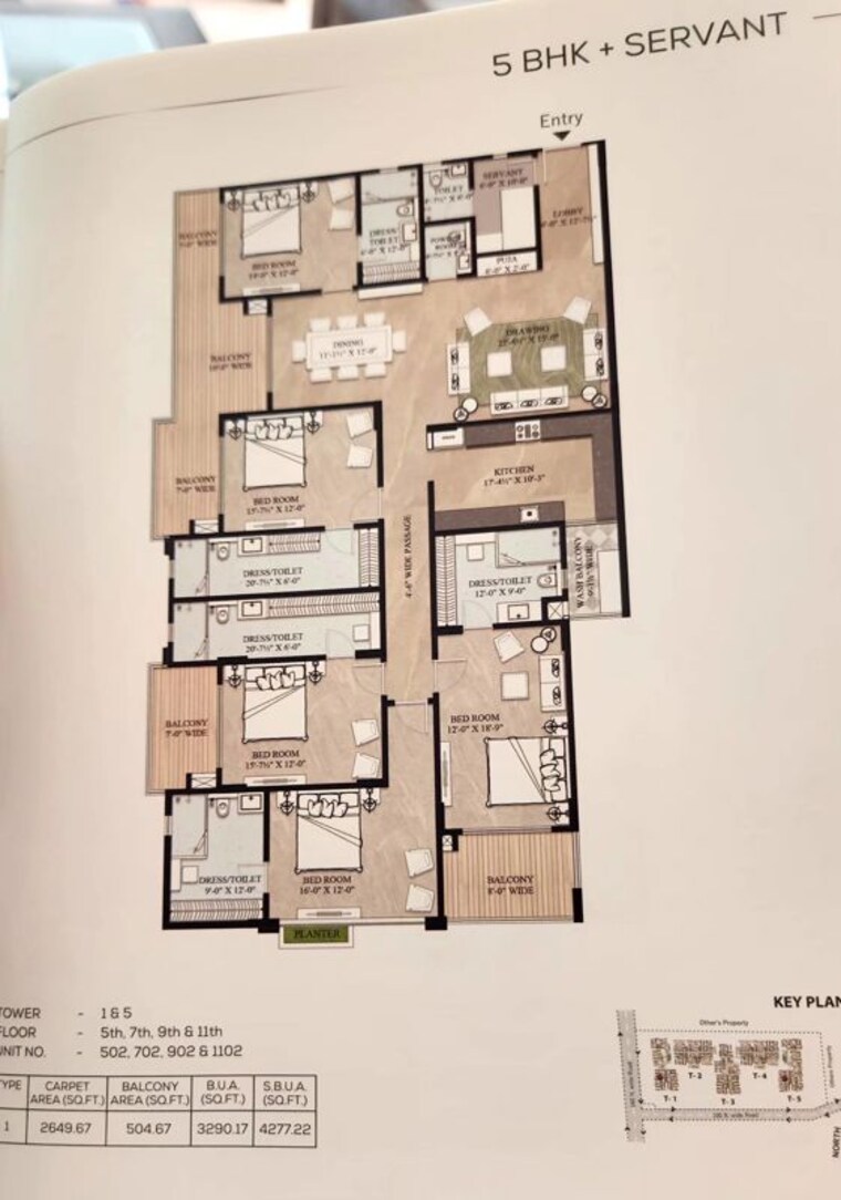 Floor Plan, kgk-realty-amulya 3 Bedroom 2481 Sq.Ft. Apartment In Jagatpura Jaipur 10487216