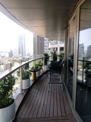 Balcony in 4 BHK Apartment at Lodha The World Towers World One Tier 2, Worli – for Rent