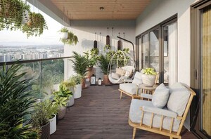 Balcony in 3 BHK Apartment at Shubhashish Geeta, Jaisinghpura – for Sale