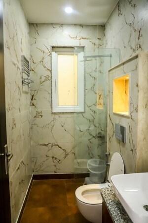 Bathroom in 2 BHK Apartment at Malviya Nagar – for Rent