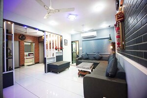 Living Room in 3 BHK Apartment at Ghatlodia – for Sale