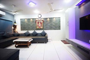 Living Room in 3 BHK Apartment at Ghatlodia – for Sale
