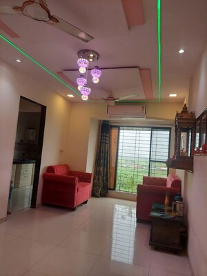 Living Room in 2 BHK Apartment at Shree Krupa Keshav Heights Phase II, Kalwa – for Rent