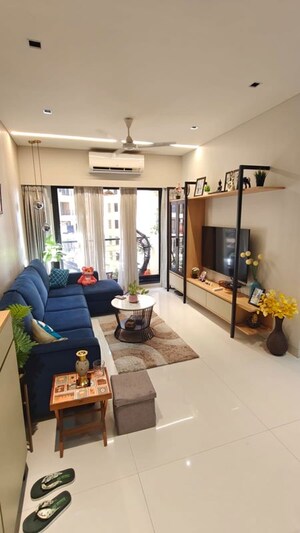Living Room in 2 BHK Apartment at K Raheja Heights, Malad East – for Rent