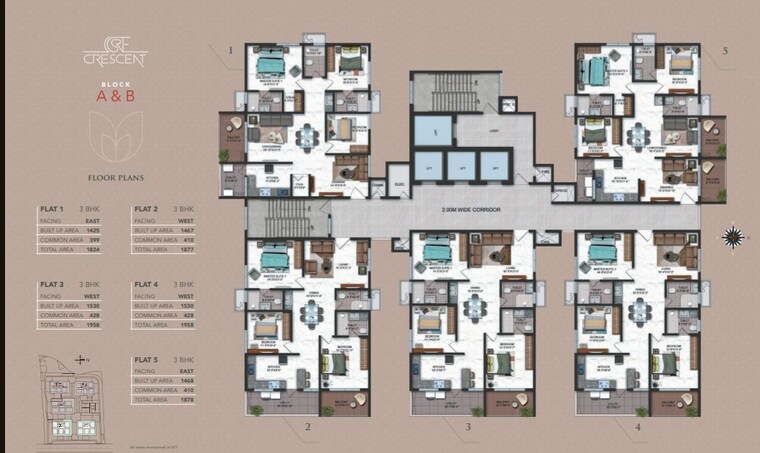 Floor Plan, bharat heavy electricals limited 3 Bedroom 1958 Sq.Ft. Apartment In Bharat Heavy Electricals Limited Hyderabad 10488455