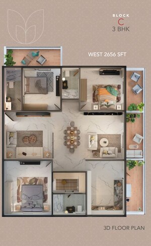 Floor Plan in 3 BHK Apartment at Bharat Heavy Electricals Limited – for Sale
