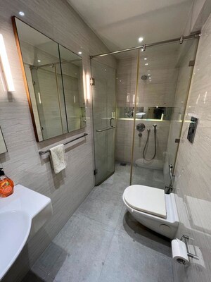Bathroom in 4 BHK Apartment at Cassias Apartment, Bandra West – for Rent