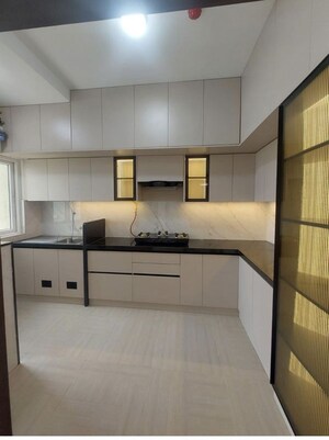 Kitchen in 3 BHK Apartment at Bhartiya City Nikoo Homes 4, Thanisandra Main Road – for Rent
