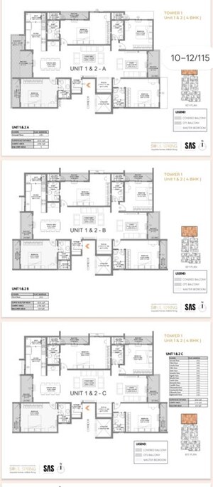 Floor Plan in 4 BHK Apartment at Svamitva Soul Spring, Hsr Layout – for Sale