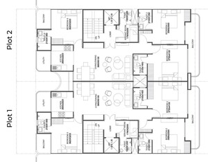 Floor Plan in 3.5 BHK Apartment at Ganga Kashi Residences, Sector 89 – for Sale