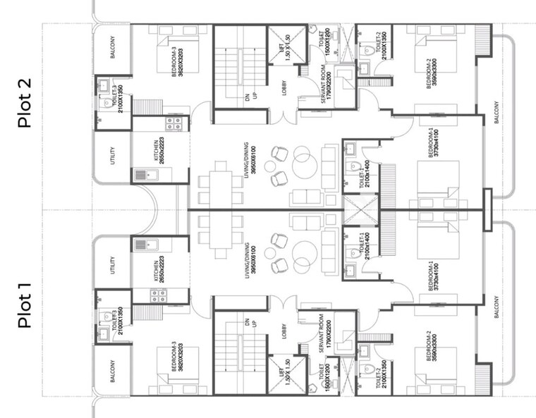 Floor Plan, ganga-kashi-residences 3.5 Bedroom 1620 Sq.Ft. Apartment In Sector 89 Gurgaon 10488945