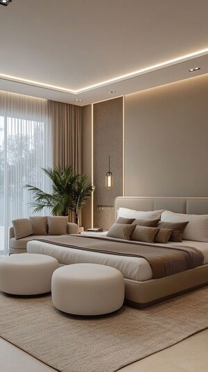 Bedroom in 3 BHK Builder Floor at Jor Bagh – for Rent
