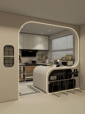 Kitchen in 4 BHK Builder Floor at Jor Bagh – for Rent