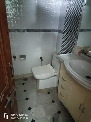 Bathroom in 3 BHK Builder Floor at Rajouri Garden – for Rent