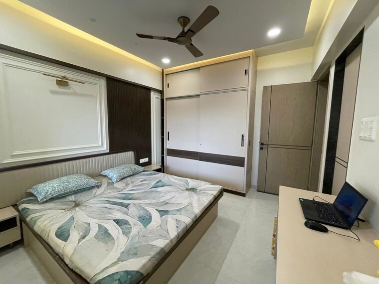 Bedroom, blue-pearl-204-blue-paradise 2 Bedroom 1000 Sq.Ft. Apartment In Baner Pune 10488073