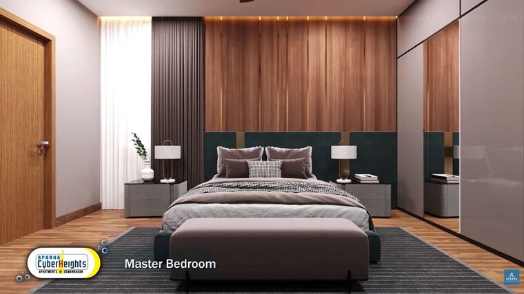 Bedroom, aparna-cyber-heights 3 Bedroom 1616 Sq.Ft. Apartment In Osman Nagar Hyderabad 10489582