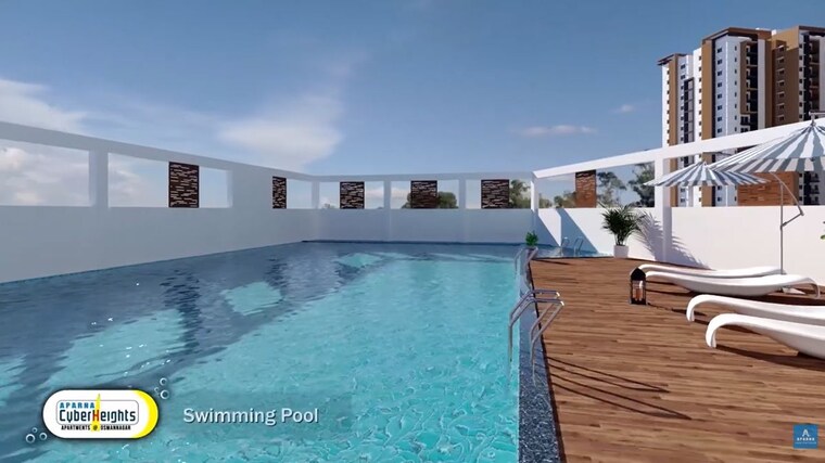 Swimming Pool, aparna-cyber-heights 3 Bedroom 1616 Sq.Ft. Apartment In Osman Nagar Hyderabad 10489582