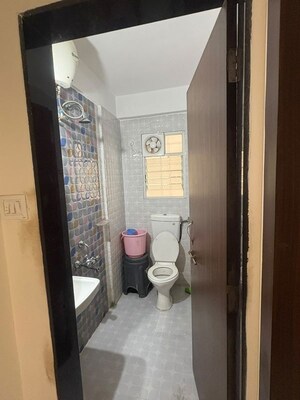 Bathroom in 1 BHK Apartment at Mak Snehangan Residency, Wakad – for Rent