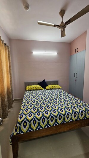 Bedroom in 2 BHK Apartment at Mantri Webcity, Hennur – for Rent