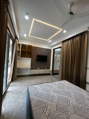 Bedroom in 1 BHK Builder Floor at Sushant Lok I – for Rent