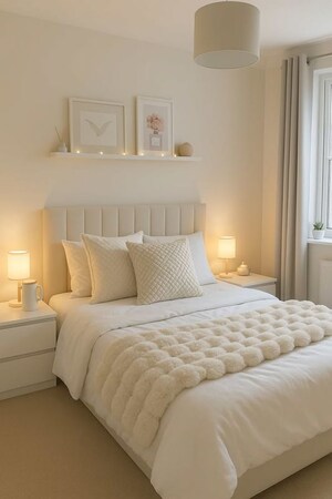 Bedroom in 2 BHK Builder Floor at Lajpat Nagar I – for Rent