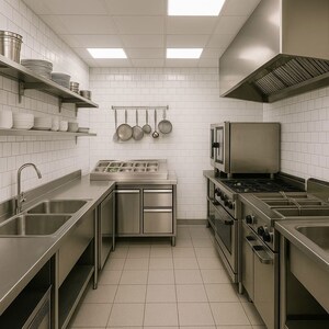 Kitchen in 1 BHK Builder Floor at Lajpat Nagar ii – for Rent