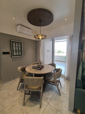 Dining Room in 4 BHK Apartment at Sopan 55, Bhayli – for Sale