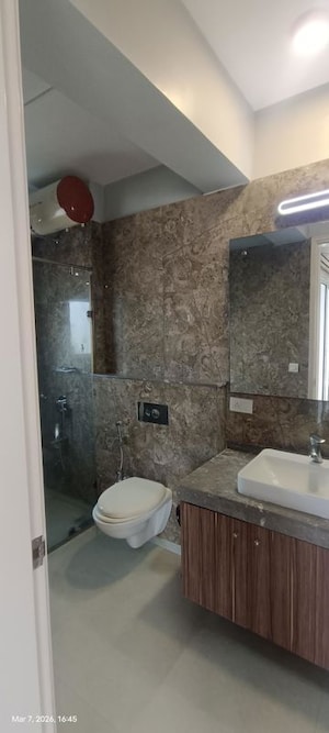 Bathroom in 3 BHK Apartment at L&T Crescent Bay T2, Parel – for Rent